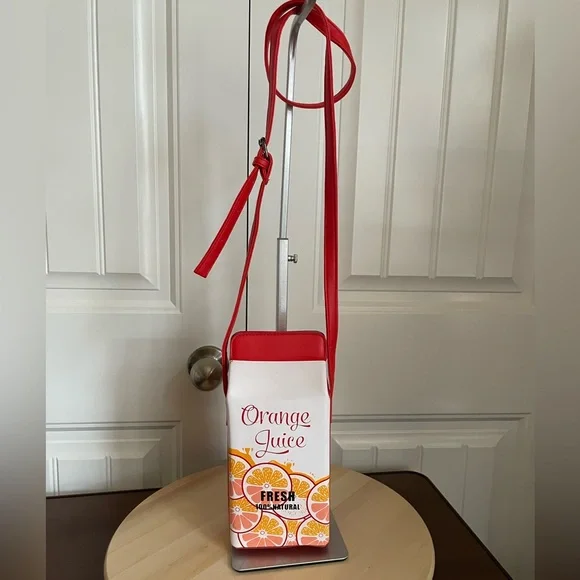 Orange Juice Themed Crossbody Bag - Picture 1 of 7